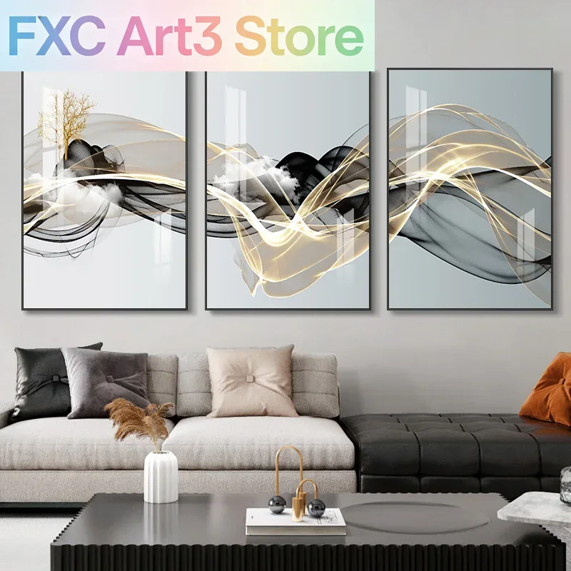 Luxury Lifestyle Photography - 3pcs/Set frameless 3 Nordic Luxury Ribbon