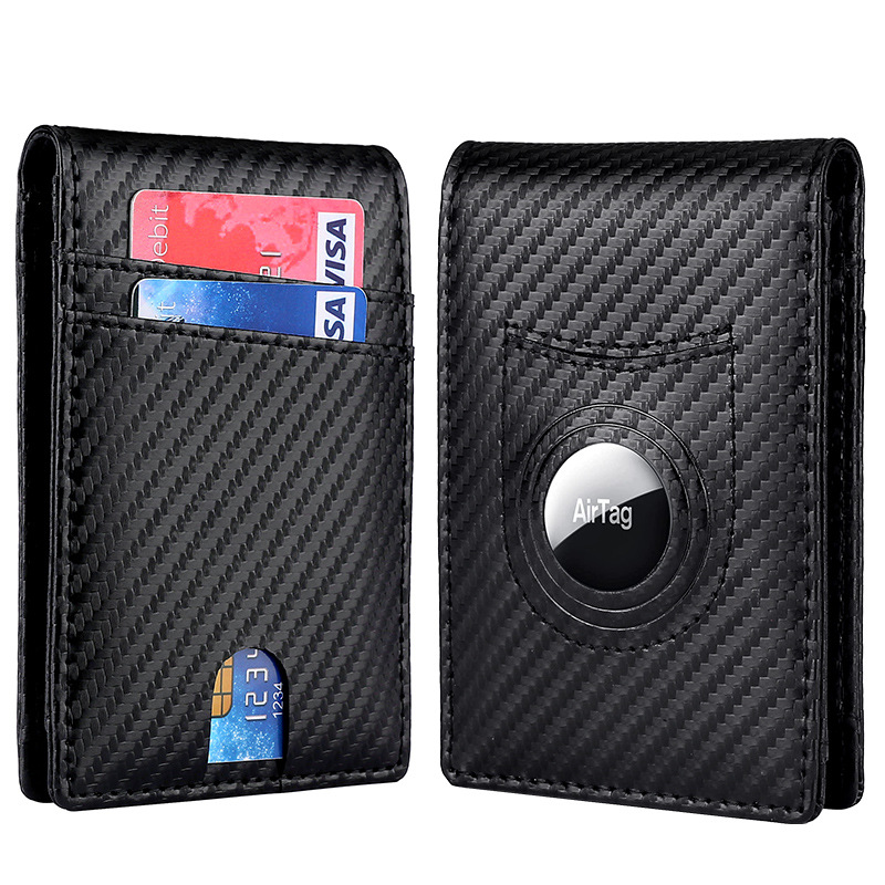 Luxury Lifestyle Photography - New Airtag Wallet RFID Luxury Genuine
