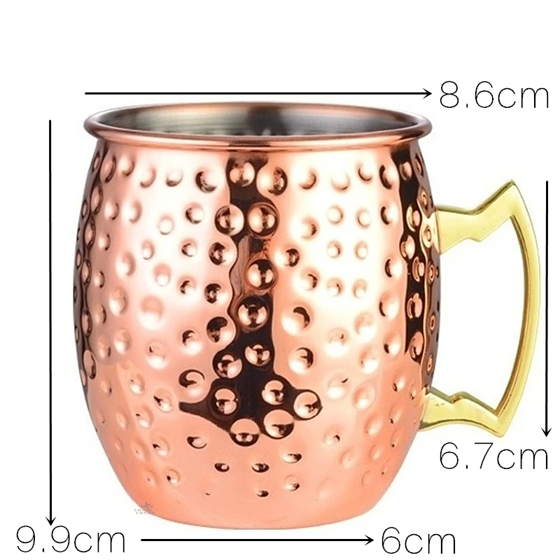 4pcs 550ml Hammered Copper Pla - огляд і ціна Copper Cocktail Mug